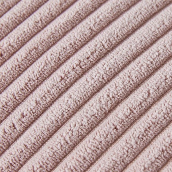 Blush Pink Corduroy Luxury Velvet Pompom Bed/Sofa Throw Pillow Cover/CaseSet - Picture 5 of 8